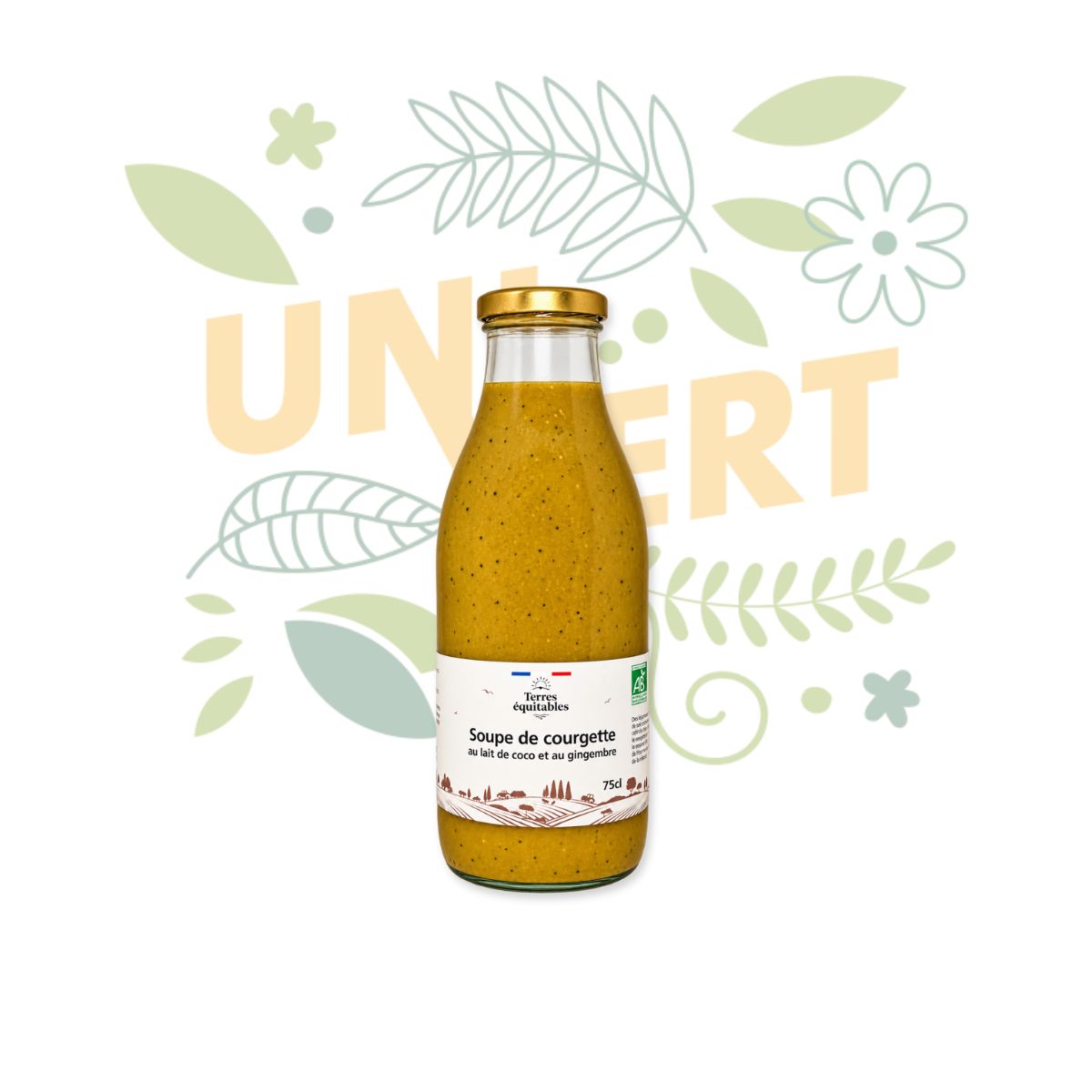 Soupe de courgette au lait de coco et au gingembre