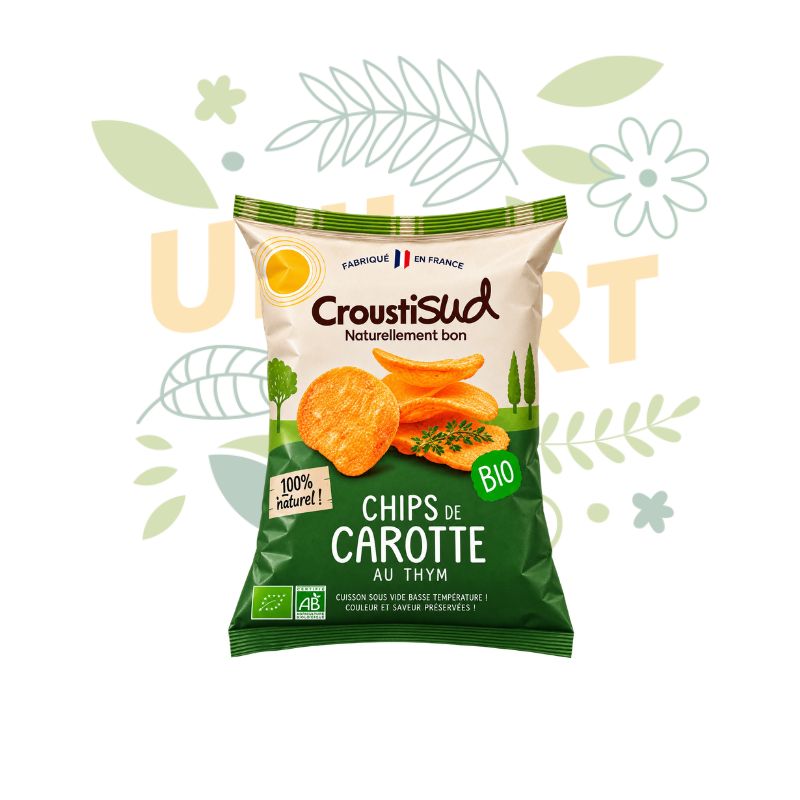 Chips Croustisud de carotte au thym