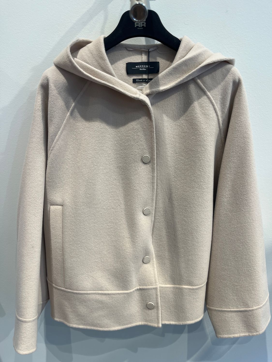 NIEUW KORTE MANTEL MET KAP MAX MARA