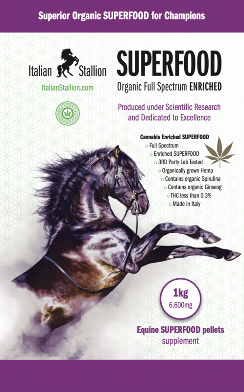 Italian Stallion 1kg Equine Vitality CBD pellets supplement