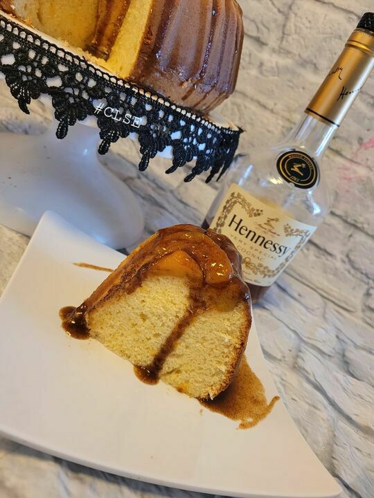 Peach Cobbler Pound Cake with Cognac Drizzle ( In state delivery or pick up only) Peach Cobbler Pound Cake with Cognac Drizzle ( In state delivery or pick up only)