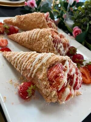Strawberry Crunch Cones