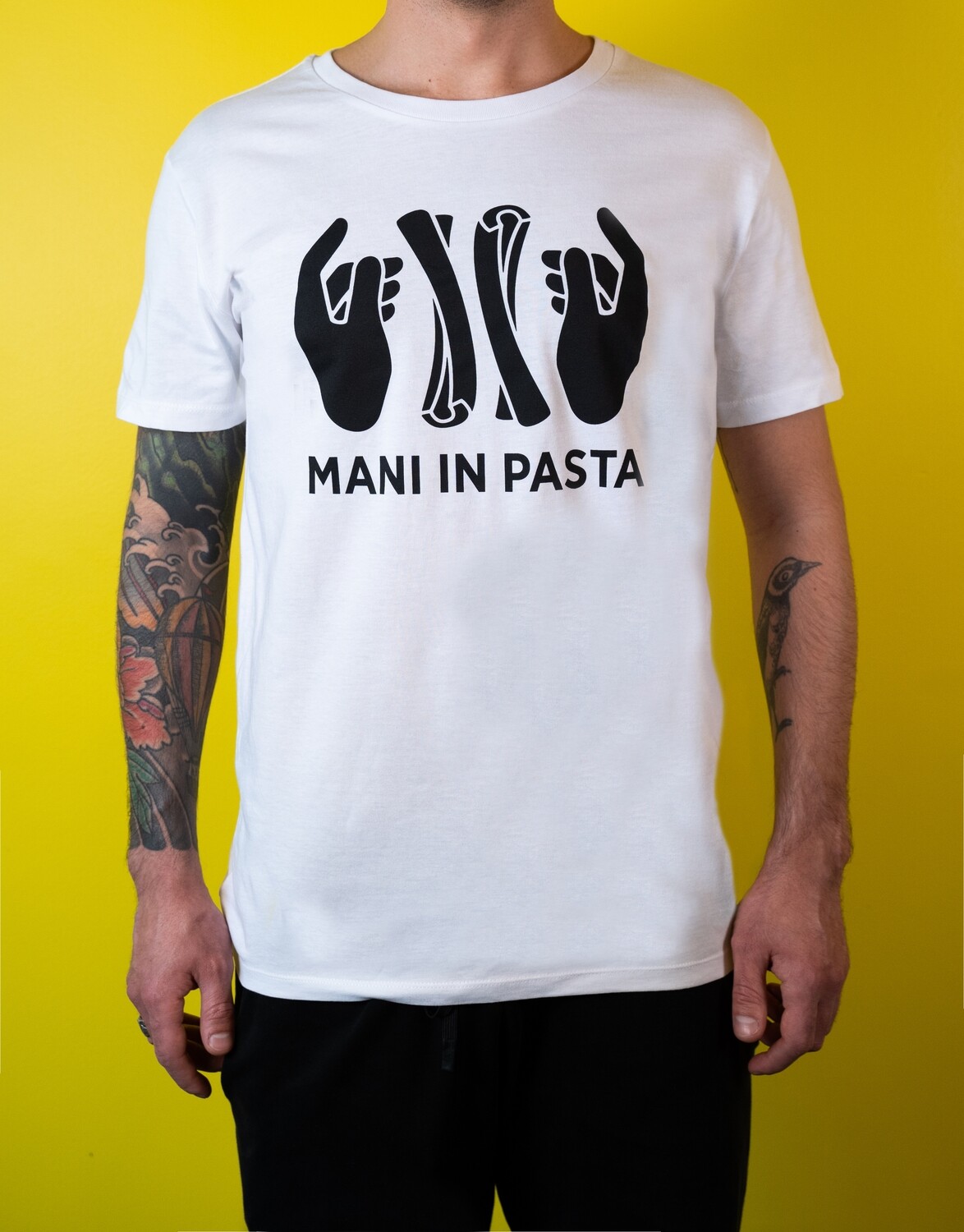 Mani in Pasta T-shirt white (size M) Mani in Pasta T-shirt white (size M)