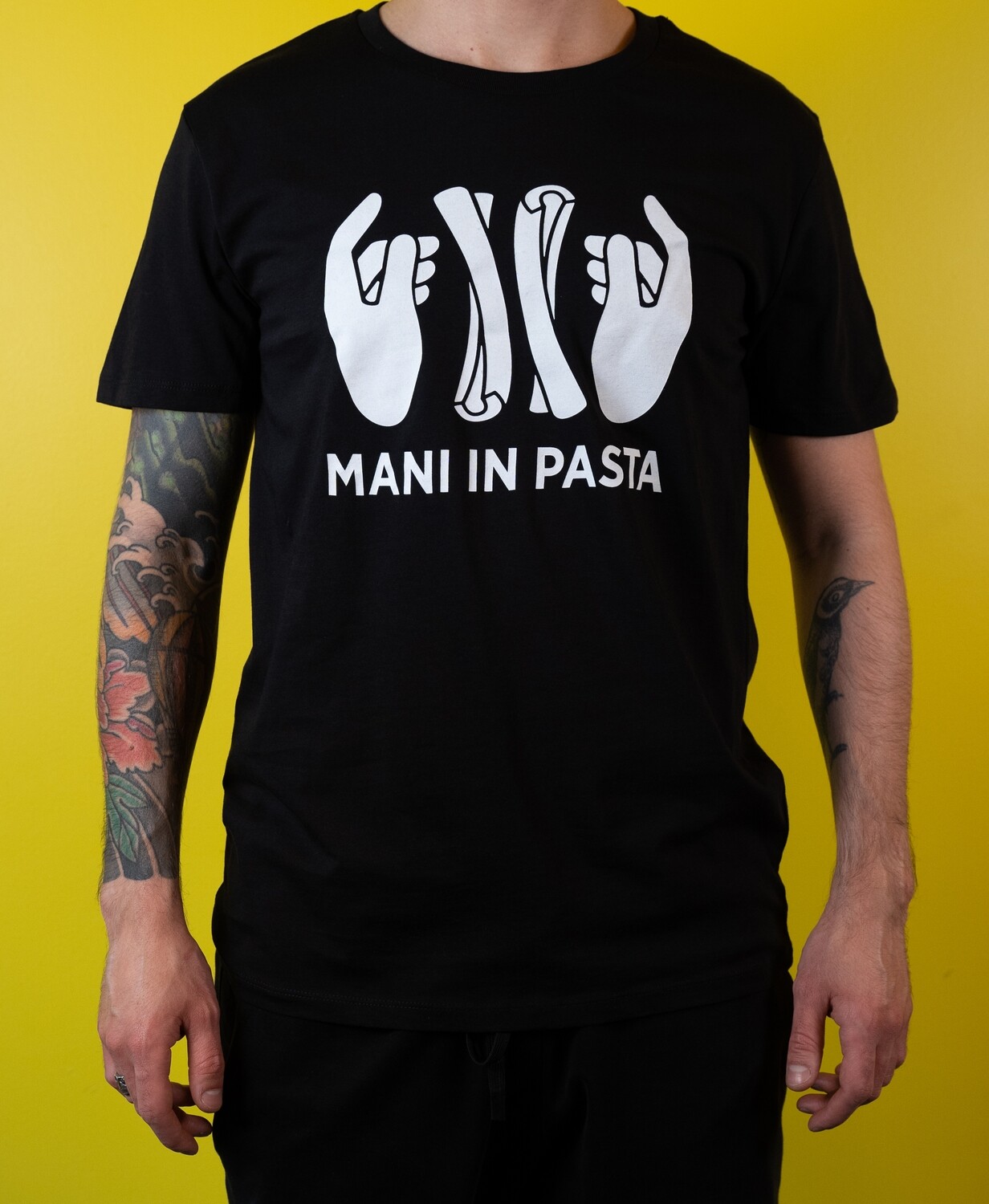 Mani in Pasta T-shirt black (size L)