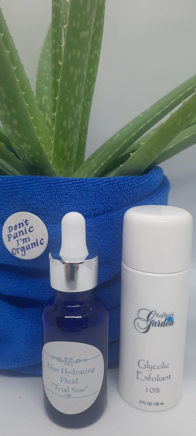 Aloe &amp; Glycolic Exfoli Gel 10% with Free Trial Size Aloe Fluid