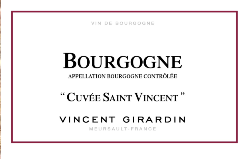 2018 Bourgogne Rouge - Domaine Vincent Girardin