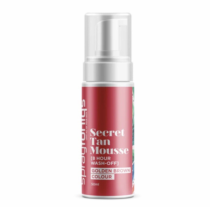 Spraytoniqs Secret Tan Mousse 8 Hour Wash Off Golden Brown 50ml