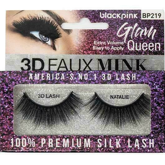 Black Pink 3D Faux Mink Glam Queen Natalie