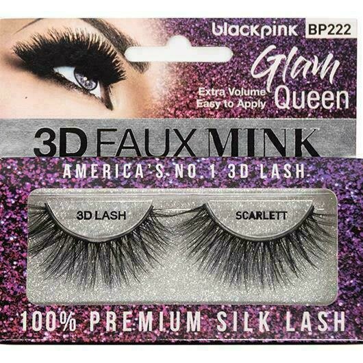 Black Pink 3D Faux Mink Glam Queen Scarlett