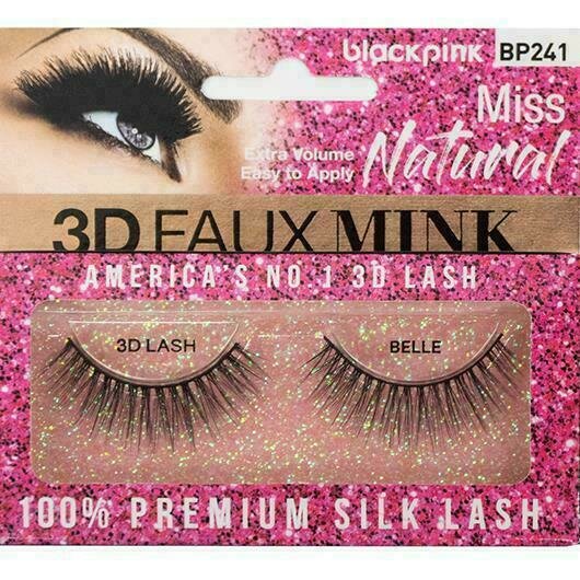 Black Pink 3D Faux Mink Miss Natural Belle