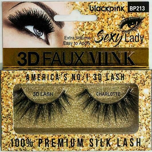 Black Pink 3D Faux Mink Sexy Lady Charlotte 