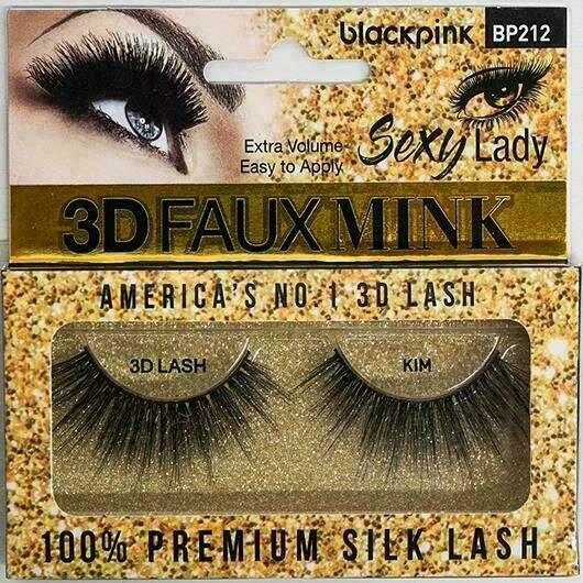 Black Pink 3D Faux Mink Sexy Lady Kim