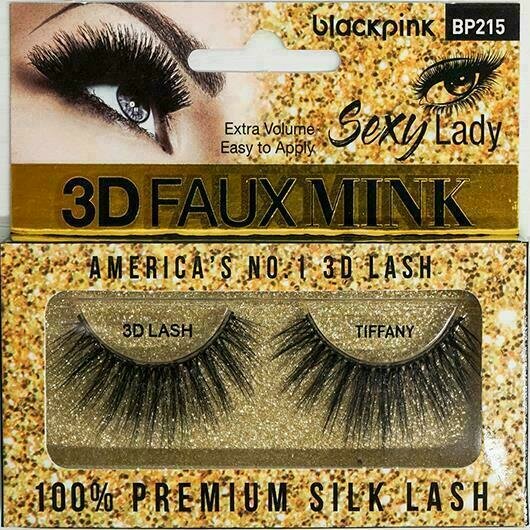 Black Pink 3D Faux Mink Sexy Lady Tiffany