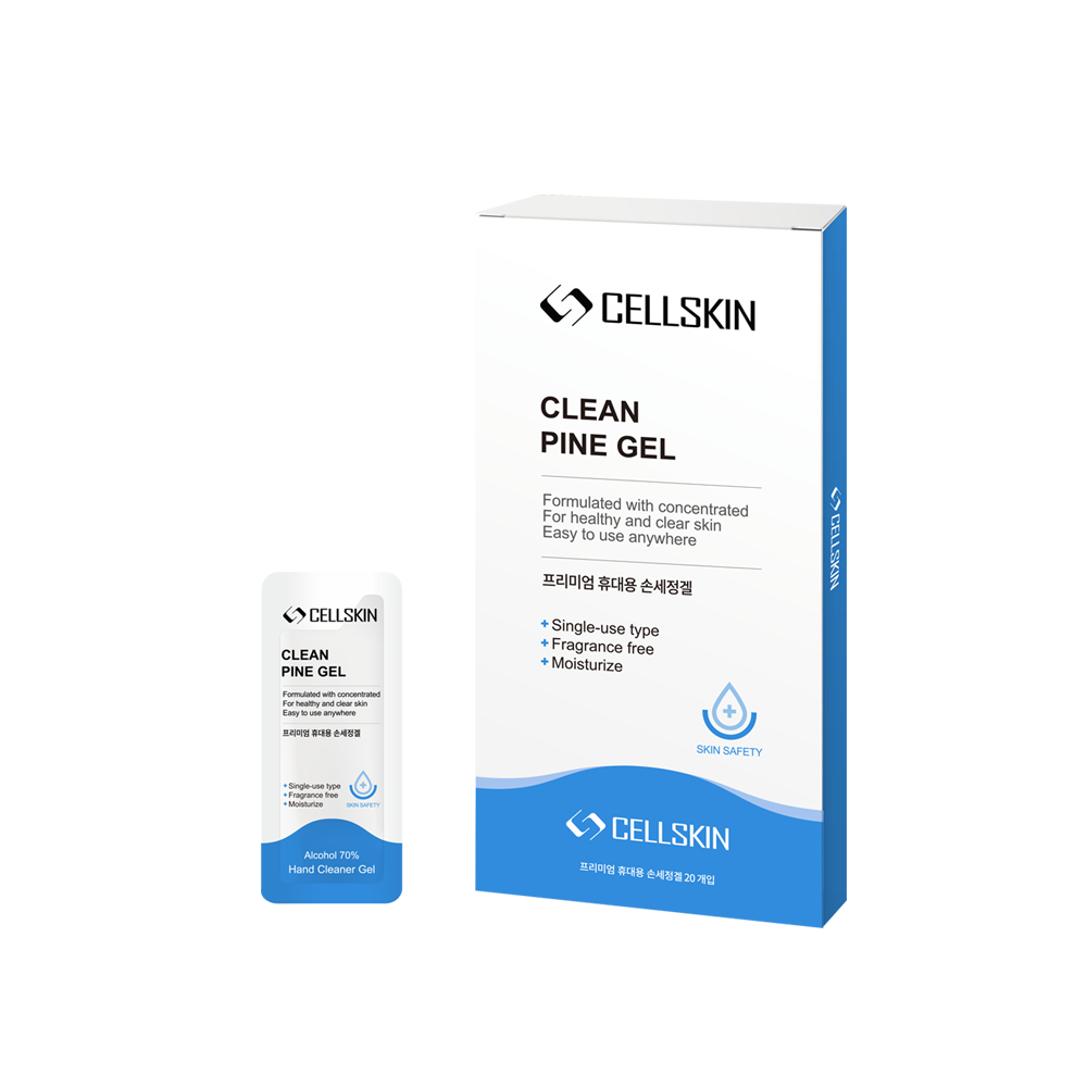 CellSkin Clean Pine Sanitizing Gel 20pk  (70% Alcohol)