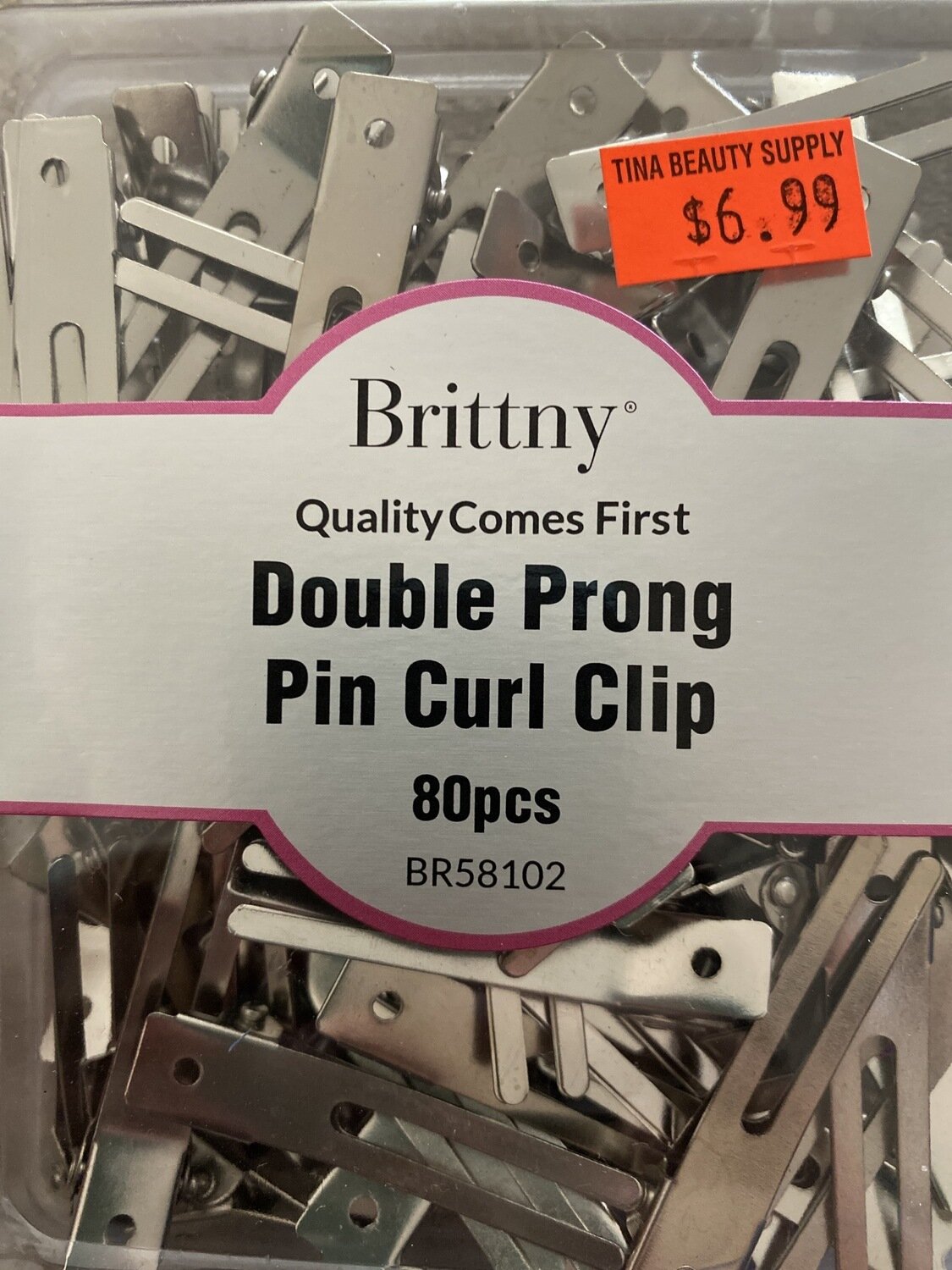 Double Prong Pin Curl Clip 80ct