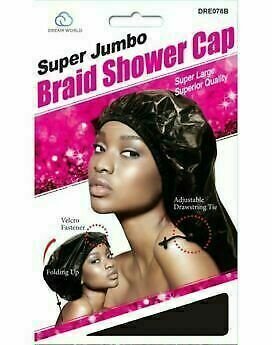 Super Jumbo Braid Shower Cap Dream World BLK
