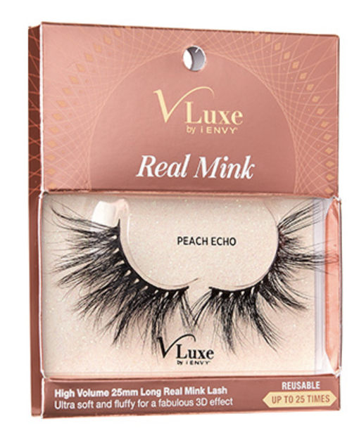 V Luxe Real Mink Peach Echo