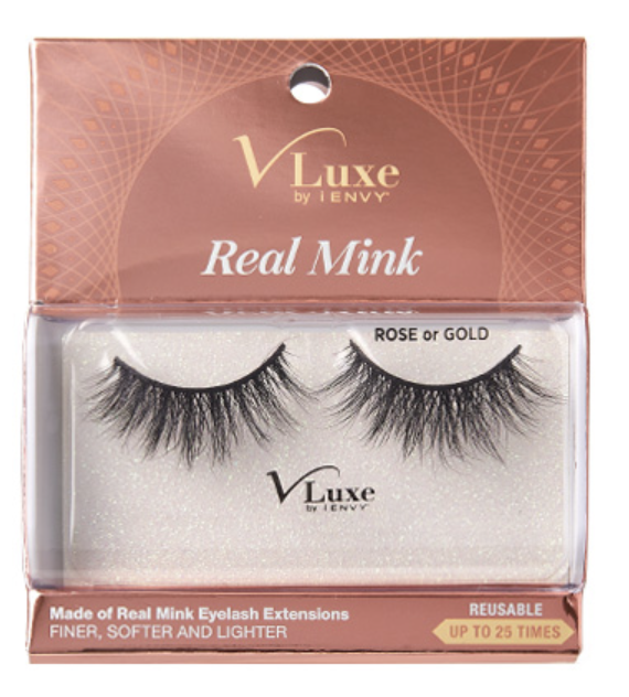 V Luxe Real Mink Rose or Gold