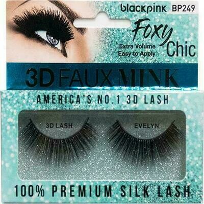 Black Pink 3D Faux Mink Foxy Chic Evelyn