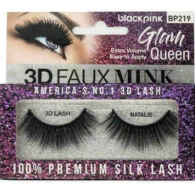 Black Pink 3D Faux Mink Glam Queen Natalie