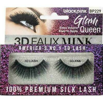 Black Pink 3D Faux Mink Glam Queen Selena