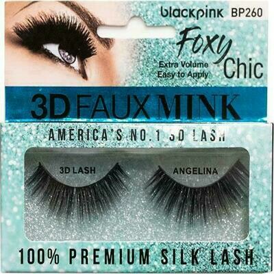 Black Pink 3D Faux Mink Foxy Chic Angelina