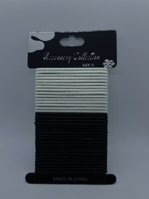 36 pcs bulk/wht  hair ties
