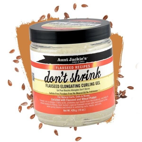 Aunt Jackie’s Flaxseed Recipes Don’t Shrink Flaxseed Elongating Curling Gel
