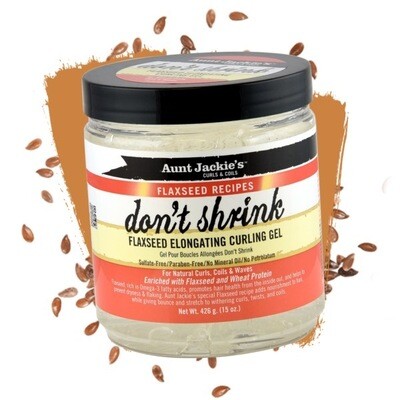 Aunt Jackie’s Flaxseed Recipes Don’t Shrink Flaxseed Elongating Curling Gel