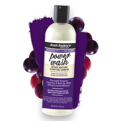 Aunt Jackie’s Grapeseed Style &amp; Shine Recipe Power Wash Intense Moisture Clarifying Shampoo