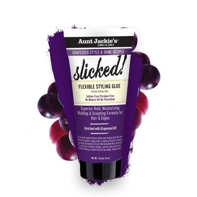 Aunt Jackie’s Grapeseed Style &amp; Shine Recipe Slicked Flexible Styling Glue