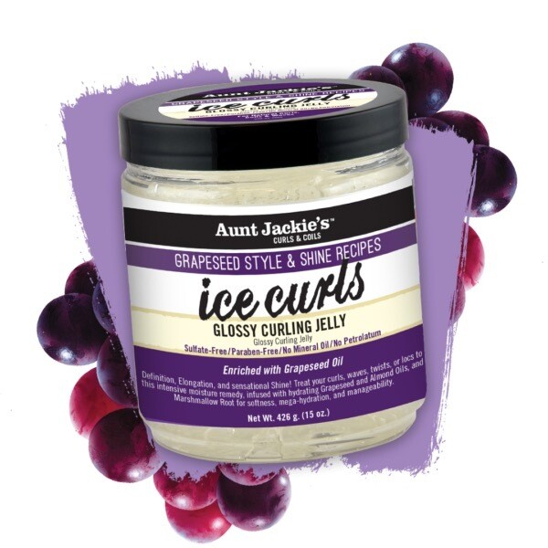 Aunt Jackie’s Grapeseed Style &amp; Shine Recipe Ice Curls Glossy Curling Jelly