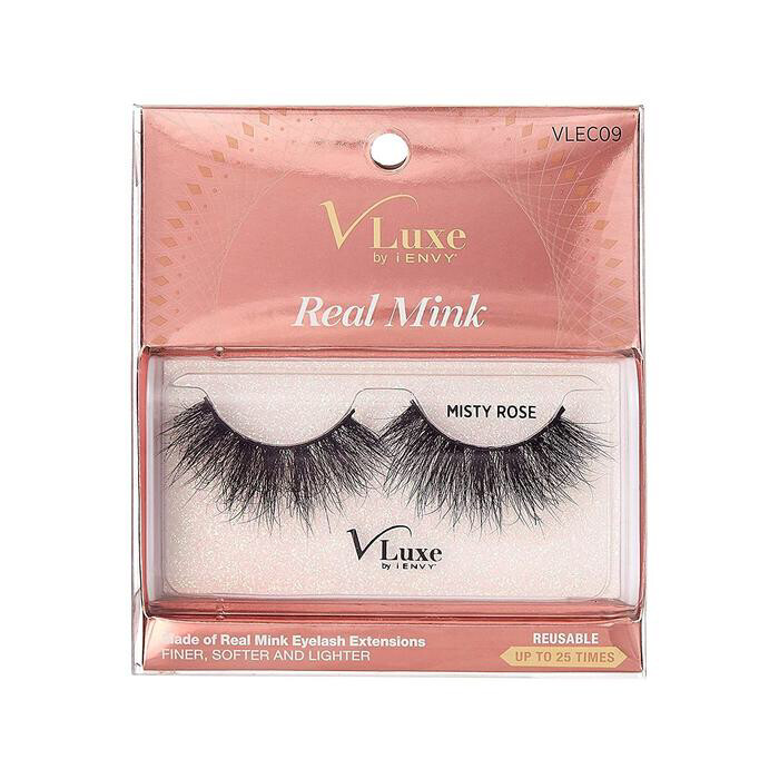 V Luxe Real Mink Champagne Pink