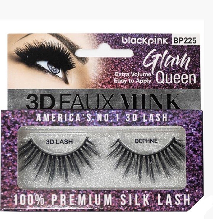 Black Pink 3D Faux Mink Glam Queen Dephne
