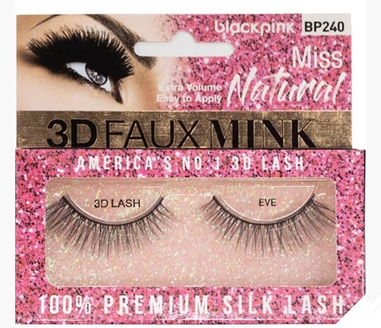 Black Pink 3D Faux Mink Miss Natural Eve