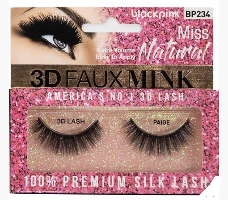 Black Pink 3D Faux Mink Miss Natural Page