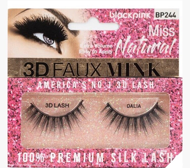 Black Pink 3D Faux Mink Miss Natural Dalia
