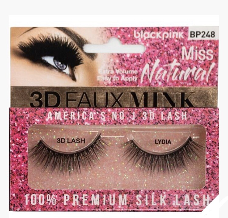 Black Pink 3D Faux Mink Miss Natural Lydia