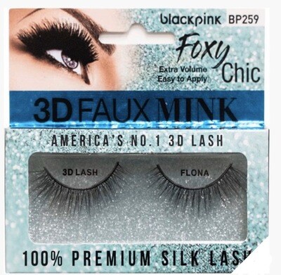 Black Pink 3D Faux Mink Foxy Chic Flona