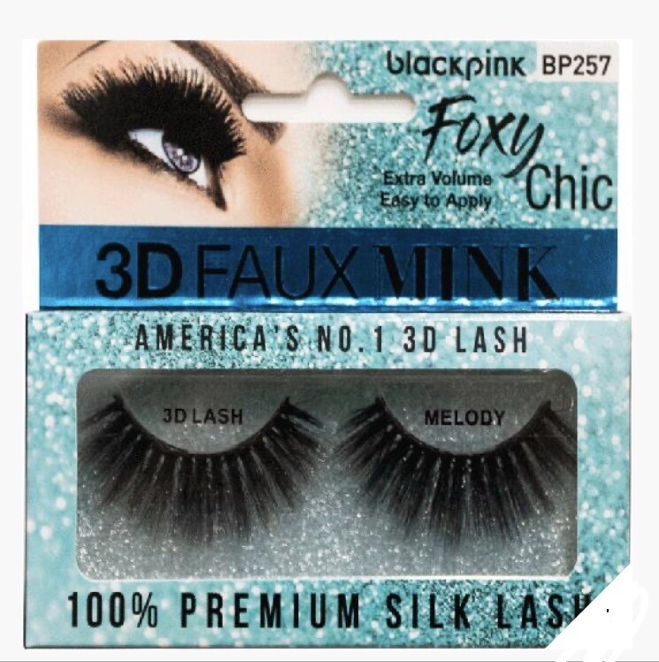 Black Pink 3D Faux Mink Foxy Chic Melody