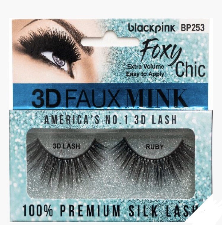 Black Pink 3D Faux Mink Foxy Chic Ruby