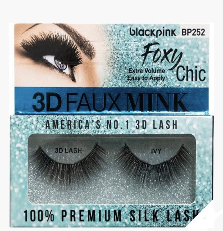 Black Pink 3D Faux Mink Foxy Chic Ivy