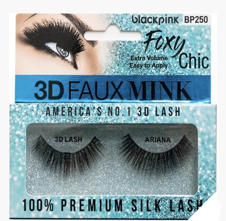Black Pink 3D Faux Mink Foxy Chic Ariana