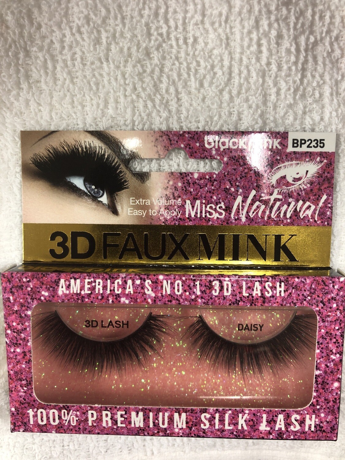 Black Pink 3D Faux Mink Miss Natural Daisy
