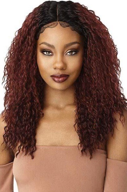 Outre Synthetic 5&quot; Deep L-Part Swiss Lace Front Wig - MIRENA