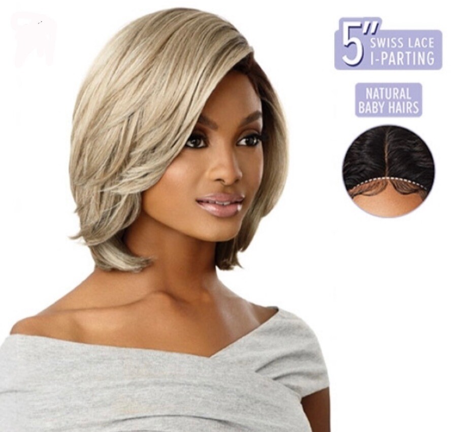 Outre Synthetic Hair Lace Front Wig 5&quot; Swiss Lace L Part Dakota