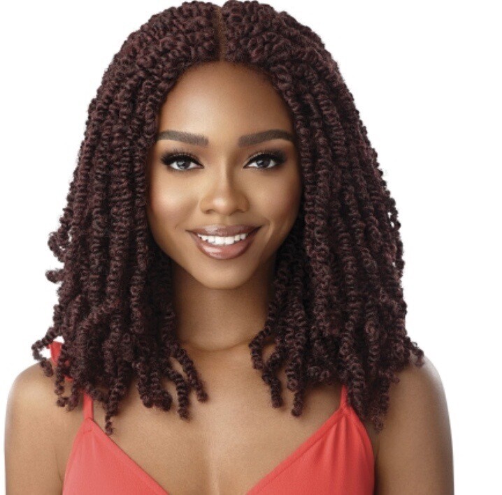 Outre X-Pression Twisted Up Lace Front 4X4 Braid Wig Wavy Bomb Twist 18&quot;