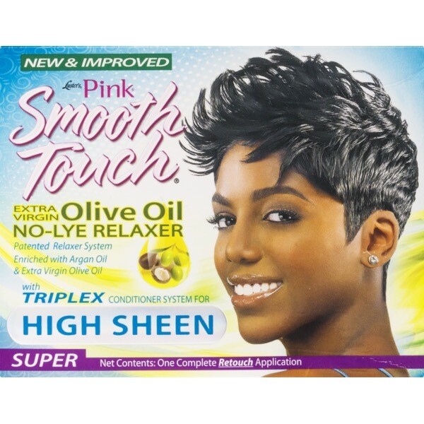 Lusters Pink Smooth Touch Eres Virgin Olive Oil No Lye Relaxer- Super