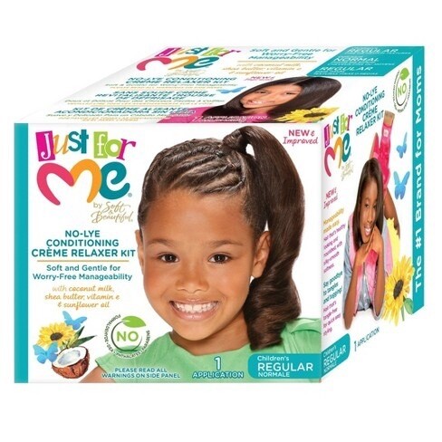 Just For Me No-lye Conditioning Creme Relaxer Kit- Regular