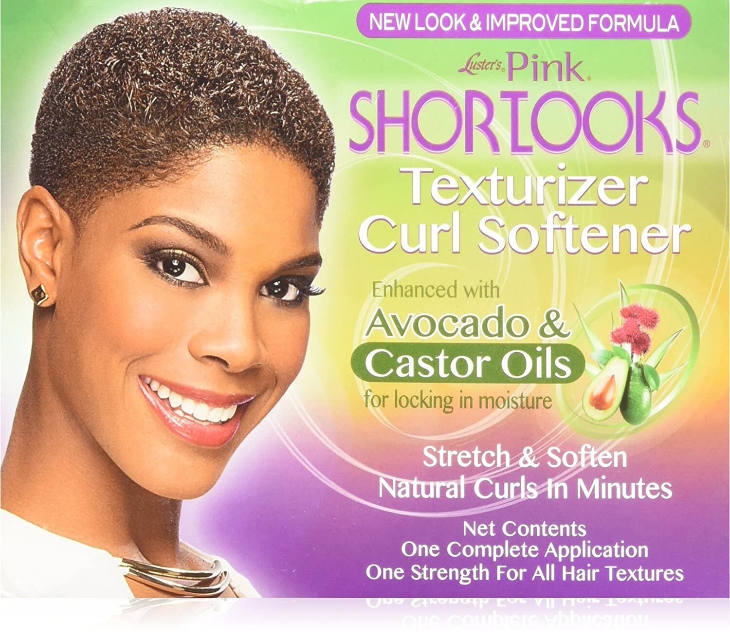 Lusters Pink Short looks Texturizer Curl Softener W/ Avocado &amp; Castor Oil